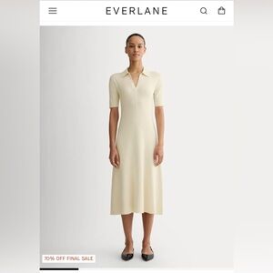 Everlane Soft Cream Midi Dress